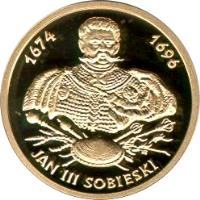 reverse of 100 Złotych - Polish Kings and Princes: Jan III Sobieski (1674-1696) (2001) coin with Y# 462 from Poland.