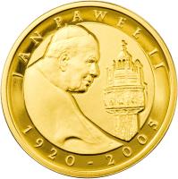 Poland coin 100 Złotych - Pope John Paul II (2005) reverse reverse of 100 Złotych - Pope John Paul II (2005) coin with Y# 540 from Poland.