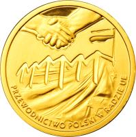 Poland coin 100 Złotych - Poland’s Presidency of the Council of the European Union (2011) reverse reverse of 100 Złotych - Poland’s Presidency of the Council of the European Union (2011) coin with Y# 779 from Poland.