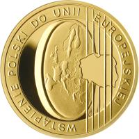 Poland coin 200 Złotych - Poland's Accession to the European Union (2004) reverse reverse of 200 Złotych - Poland's Accession to the European Union (2004) coin with Y# 483 from Poland.