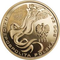 Poland coin 200 Złotych - XXIXth Olimpic Games - Beijing 2008 (2008) obverse obverse of 200 Złotych - XXIXth Olimpic Games - Beijing 2008 (2008) coin with Y# 647 from Poland.