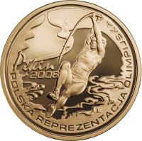 Poland coin 200 Złotych - XXIXth Olimpic Games - Beijing 2008 (2008) reverse reverse of 200 Złotych - XXIXth Olimpic Games - Beijing 2008 (2008) coin with Y# 647 from Poland.