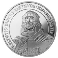 Lithuania coin 50 Litų - The Rulers of Lithuania - Kęstutis, the Grand Duke of Lithuania (1999) reverse reverse of 50 Litų - The Rulers of Lithuania - Kęstutis, the Grand Duke of Lithuania (1999) coin with KM# 118 from Lithuania. Inscription: KĘSTUTIS DIDYSIS LIETUVOS KUNIGAIKŠTIS 1345-1382