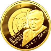 reverse of 200 Złotych - Stefan Banach (2012) coin with Y# 819 from Poland.