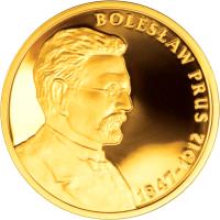 reverse of 200 Złotych - Boleslaw Prus (2012) coin with Y# 840 from Poland.