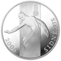 Lithuania coin 50 Litų - XXVII Olympic Games Sydney (2000) reverse reverse of 50 Litų - XXVII Olympic Games Sydney (2000) coin with KM# 124 from Lithuania. Inscription: 2000 SIDNĖJUS