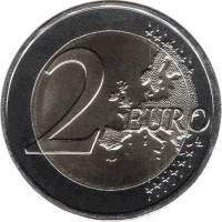 reverse of 2 Euro - 100th Anniversary of First flight from Malta (2015) coin with KM# 168 from Malta. Inscription: 2 EURO LL