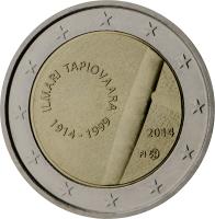 obverse of 2 Euro - The 100th Anniversary of the birth of designer and interior designer Ilmari Tapiovaara (2014) coin with KM# 212 from Finland. Inscription: ILMARI TAPIOVAARA 1914 - 1999 2014