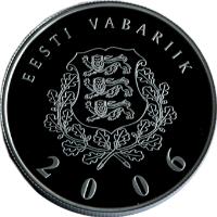 Estonia coin 10 Krooni - Torino Winter Olympics (2006) obverse obverse of 10 Krooni - Torino Winter Olympics (2006) coin with KM# 42 from Estonia. Inscription: EESTI VABARIIK 2006