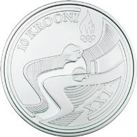 Estonia coin 10 Krooni - Vancouver Winter Olympic Games (2010) reverse reverse of 10 Krooni - Vancouver Winter Olympic Games (2010) coin with KM# 53 from Estonia. Inscription: 10 KROONI XXI