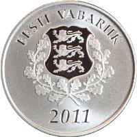 obverse of 10 Euro - Changeover to the euro (2011) coin with KM# 71 from Estonia. Inscription: EESTI VABARIIK 2011