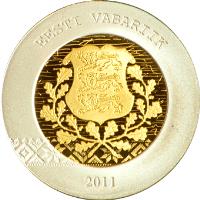 obverse of 20 Euro - Changeover to the euro (2011) coin with KM# 69 from Estonia. Inscription: EESTI VABARIIK 2011