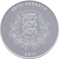 obverse of 10 Euro - Work of Eduard Vilde (2015) coin from Estonia. Inscription: EESTI VABARIIK 2015