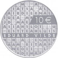 reverse of 10 Euro - Work of Eduard Vilde (2015) coin from Estonia. Inscription: 10€ EDUARD VILDE