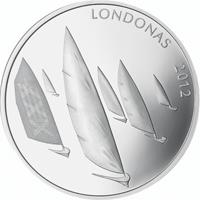 reverse of 50 Litų - XXX Olympic Games in London (2011) coin with KM# 220 from Lithuania. Inscription: LONDONAS 2012