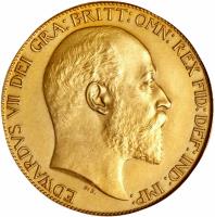 United Kingdom coin 2 Pounds - Edward VII (1902) obverse obverse of 2 Pounds - Edward VII (1902) coin with KM# 806 from United Kingdom. Inscription: EDWARDVS VII D:G: BRITT: OMN: REX F:D: IND: IMP: