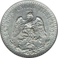 obverse of 20 Centavos (1919) coin with KM# 436 from Mexico. Inscription: ESTADOS UNIDOS MEXICANOS