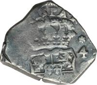 Guatemala coin 4 Reales - Felipe V (1733 - 1746) obverse obverse of 4 Reales - Felipe V (1733 - 1746) coin with KM# 5 from Guatemala.