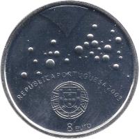 Portugal coin 8 Euro - The Values of Football: Passion (2003) obverse obverse of 8 Euro - The Values of Football: Passion (2003) coin with KM# 751a from Portugal. Inscription: REPÚBLICA PORTUGUESA 2003 8 euro