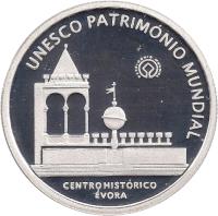 Portugal coin 5 Euro - UNESCO World Heritage Sites: Historic Centre of Évora (2004) reverse reverse of 5 Euro - UNESCO World Heritage Sites: Historic Centre of Évora (2004) coin with KM# 755a from Portugal. Inscription: UNESCO PATRIMONIO MUNDIAL PATRIMONIO MUNDIAL CENTRO HISTORICO ÉVORA