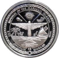 Marshall Islands coin 50 Dollars - WW2 Fighter Planes: British Hurricane (1991) obverse obverse of 50 Dollars - WW2 Fighter Planes: British Hurricane (1991) coin with KM# 74 from Marshall Islands. Inscription: REPUBLIC OF THE MARSHALL ISLANDS 50$ 1991 JEPILPILIN KE EJUKAAN
