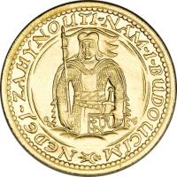 reverse of 2 Dukáty (1923 - 1951) coin with KM# 9 from Czechoslovakia. Inscription: NEDEJ · ZAHYNOUTI · NÁM · I · BUDOUCÍM