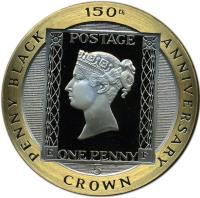 Isle of Man coin 5 Crowns - Elizabeth II - 150th Anniversary of reverse of 5 Crowns - Elizabeth II - 150th Anniversary of