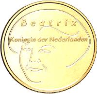 obverse of 10 Euro - Beatrix - Enlargement of EU (2004) coin with KM# 247 from Netherlands. Inscription: Beatrix Koningin der Nederlanden