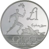 Cyprus coin 1 Pound - Olympic Games Sydney - Silver Proof Issue (2000) reverse reverse of 1 Pound - Olympic Games Sydney - Silver Proof Issue (2000) coin with KM# 92a from Cyprus. Inscription: SYDNEY 2000 £1