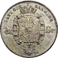 Sweden coin 1/4 Riksdaler Specie - Oscar I (1846 - 1852) reverse reverse of 1/4 Riksdaler Specie - Oscar I (1846 - 1852) coin with KM# 669 from Sweden.