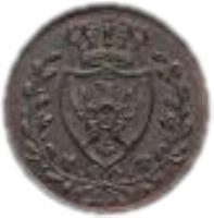 Italian States coin 3 Centesimi - Vittorio Emanuele II (1826) obverse obverse of 3 Centesimi - Vittorio Emanuele II (1826) coin with KM# 2 from Italian States. Inscription: M.V.