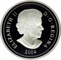 Canada coin 8 Dollars - Elizabeth II - Grizzly Bear (2004) obverse obverse of 8 Dollars - Elizabeth II - Grizzly Bear (2004) coin with KM# 515 from Canada. Inscription: ELIZABETH II D.G. REGINA 2004