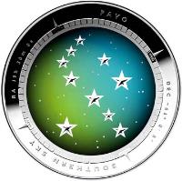 Australia coin 5 Dollars - Elizabeth II - Southern Sky Pavo - 4'th Portrait (2013) reverse reverse of 5 Dollars - Elizabeth II - Southern Sky Pavo - 4'th Portrait (2013) coin with KM# 1969 from Australia. Inscription: Southern Sky RA 19 30M 0s Pavo DEC - 66° 0' 0