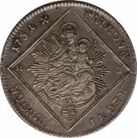 Hungary coin 30 Krajczár - Maria Theresa (1758 - 1766) reverse reverse of 30 Krajczár - Maria Theresa (1758 - 1766) coin with KM# 368 from Hungary.