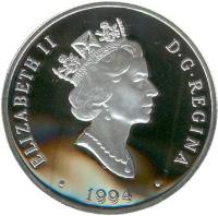 Canada coin 20 Dollars - Elizabeth II - Canadian Aviation: Curtiss HS-2L Seaplane (1994) obverse obverse of 20 Dollars - Elizabeth II - Canadian Aviation: Curtiss HS-2L Seaplane (1994) coin with KM# 246 from Canada. Inscription: ELIZABETH II D · G · REGINA · 1994 ·