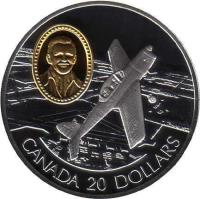 Canada coin 20 Dollars - Elizabeth II - Canadian Aviation: Fleet 80 Cannuck (1995) reverse reverse of 20 Dollars - Elizabeth II - Canadian Aviation: Fleet 80 Cannuck (1995) coin with KM# 271 from Canada. Inscription: CANADA 20 DOLLARS
