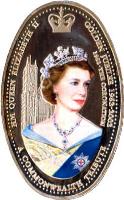 reverse of 4000 Kwacha - Elizabeth II - 50th Anniversary of the Accession of Queen Elizabeth II: Coronation (2002) coin from Zambia. Inscription: HM QUEEN ELIZABETH II GOLDEN JUBILEE 1953-2003 1953 · CORONATION A COMMONWEALTH TRIBUTE