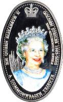 reverse of 4000 Kwacha - Elizabeth II - 50th Anniversary of the Accession of Queen Elizabeth II: Millennium Revels (2002) coin from Zambia. Inscription: HM QUEEN ELIZABETH II GOLDEN JUBILEE 1983-2003 2000 · MILLENNIUM REVELS A COMMONWEALTH TRIBUTE