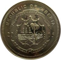 Liberia coin 10 Dollars - Pope John Paul II (2005) obverse obverse of 10 Dollars - Pope John Paul II (2005) coin from Liberia. Inscription: REPUBLIC OF LIBERIA THE LOVE OF LIBERTY BROUGHT US HERE 20 05 REPUBLIC OF LIBERIA