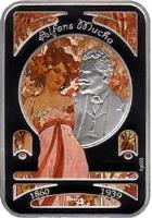 Niue coin 1 dollar - Elizabeth II - Famous Painters: Alphonse Mucha (2010) reverse reverse of 1 dollar - Elizabeth II - Famous Painters: Alphonse Mucha (2010) coin with KM# 403 from Niue. Inscription: NIUE ISLAND 2010 1 dollar ELIZABETH II