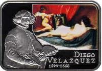 reverse of 1 dollar - Elizabeth II - Famous Painters: Diego Velazquez (2011) coin with KM# 585 from Niue.