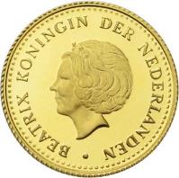 Netherlands Antilles coin 10 Guilders - Beatrix - Accession of Queen Beatrix (1980) obverse obverse of 10 Guilders - Beatrix - Accession of Queen Beatrix (1980) coin with KM# 27 from Netherlands Antilles. Inscription: BEATRIX KONINGIN DER NEDERLANDEN