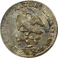 Mexico coin 2 Reales - Agustin I Iturbide (1822 - 1823) reverse reverse of 2 Reales - Agustin I Iturbide (1822 - 1823) coin with KM# 303 from Mexico. Inscription: MEX · I · IMPERATOR CONSTITUT · 2R · J · M ·