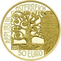 Austria coin 50 Euro - Klimt and his Womans: The expectation (2013) reverse reverse of 50 Euro - Klimt and his Womans: The expectation (2013) coin with KM# 3218 from Austria. Inscription: REPUBLIK ÖSTERREICH 2013 50 EURO