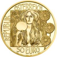 Austria coin 50 Euro - Klimt and his Womans: Judith II (2014) reverse reverse of 50 Euro - Klimt and his Womans: Judith II (2014) coin with KM# 3229 from Austria. Inscription: REPUBLIK ÖSTERREICH 2014 50 EURO