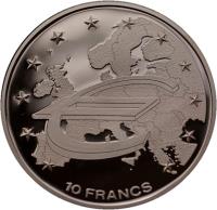 Congo - Democratic Republic coin 10 Francs - European Union (2003) reverse reverse of 10 Francs - European Union (2003) coin from Congo - Democratic Republic. Inscription: € 10 FRANCS