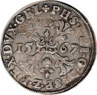 Spanish Netherlands coin 1 Écu - Felipe II (1567 - 1570) obverse obverse of 1 Écu - Felipe II (1567 - 1570) coin from Spanish Netherlands.