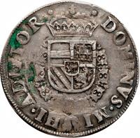 Spanish Netherlands coin 1 Écu - Felipe II (1567 - 1570) reverse reverse of 1 Écu - Felipe II (1567 - 1570) coin from Spanish Netherlands.
