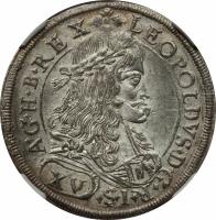 obverse of 1 Taler - Leopold I - Graz mint (1675 - 1694) coin with KM# 1279 from Austria.