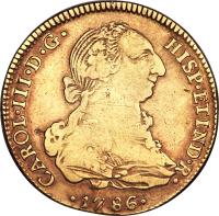 Bolivia coin 4 Escudos - Carlos III (1778 - 1788) obverse obverse of 4 Escudos - Carlos III (1778 - 1788) coin with KM# 58 from Bolivia.